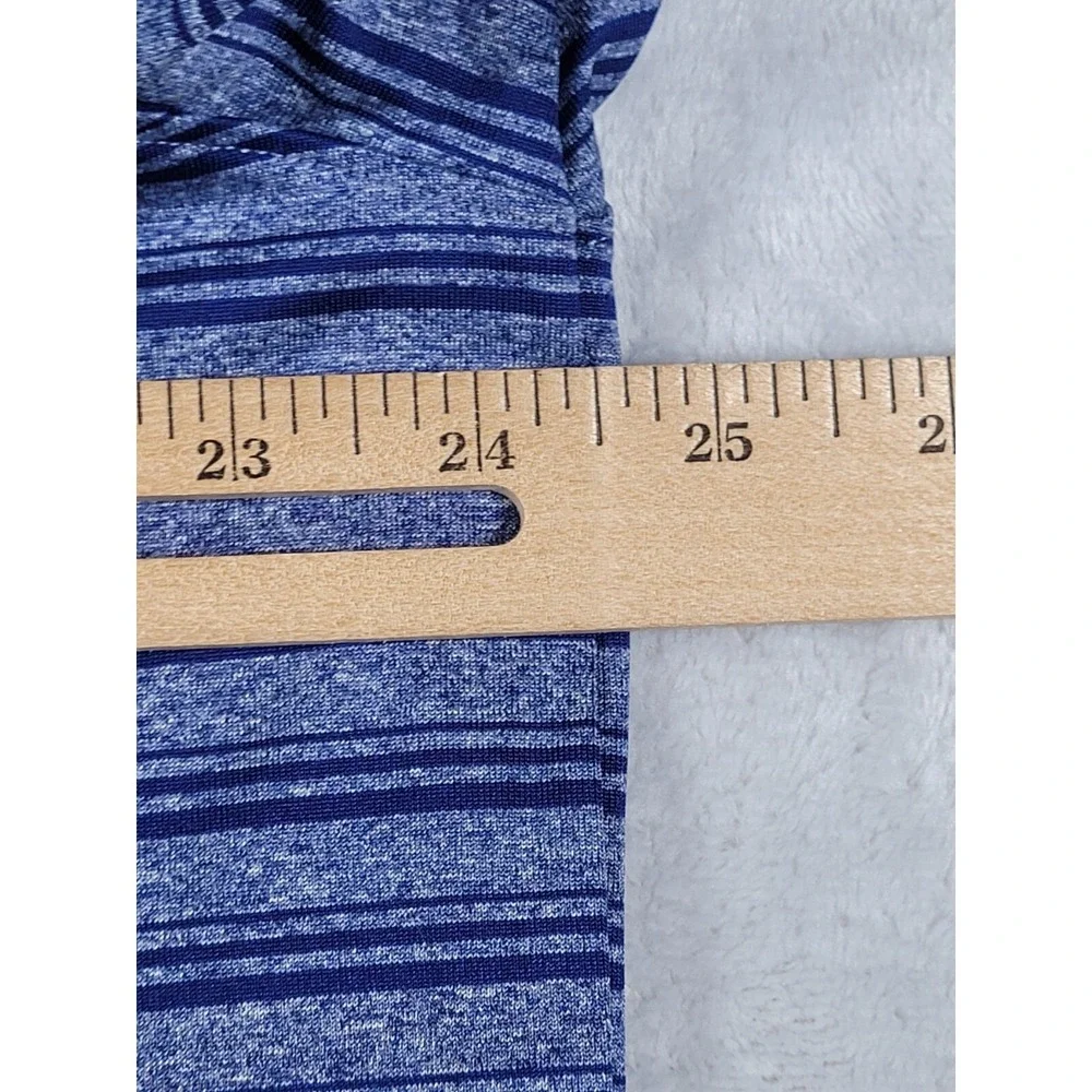 Nike Shirt Mens XL Polo Blue Striped‎ Dri-Fit Stretch Golf Short Sleeve Swoosh